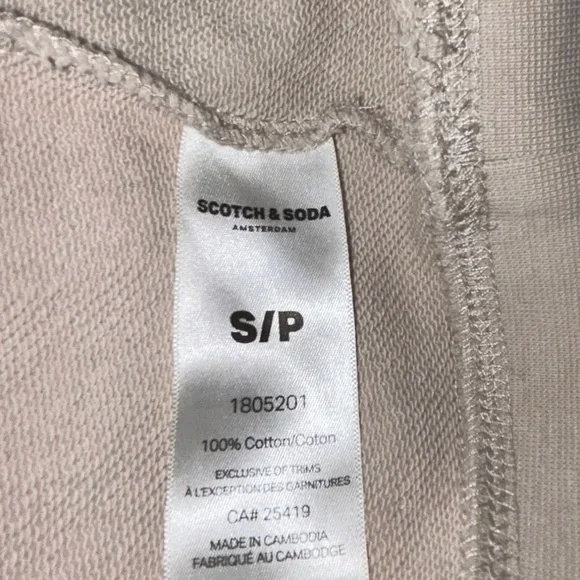 Scotch & Soda London Beige Graphic Sweatshirt in Size Small - Picture 5 of 6